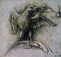 Bird on a branch - Andrea Mantegna