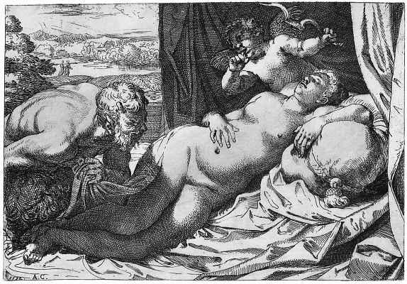 Jupiter and Antiope - Annibale Carracci