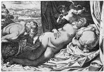 Jupiter and Antiope - Annibale Carracci