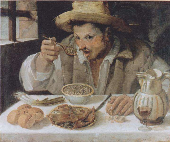 The Bean Eater, 1585 - Аннибале Карраччи