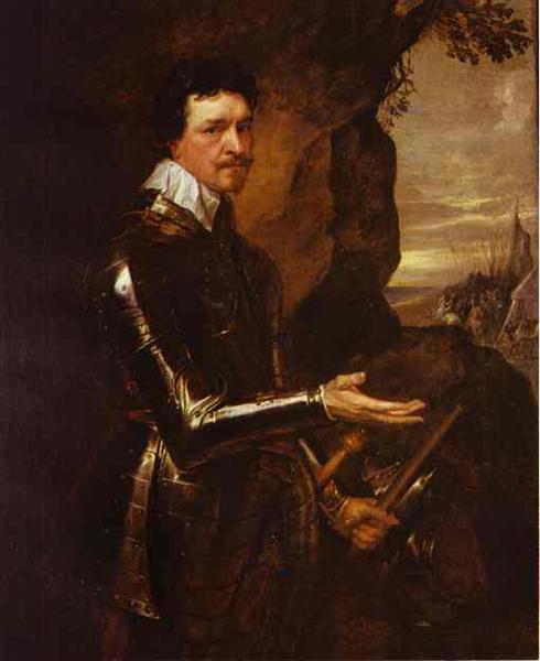 Thomas Wentworth, 1st Earl of Strafford in an Armor, 1639 - Antoine van Dyck