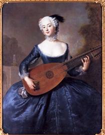 Portrait of Eleonore Louise Albertine, Comtesse von Schlieben-Sanditten, Freifrau von Keyserlingk, wife of Dietrich Cesarion - Антуан Пэн