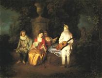 La Partie Carrée - Antoine Watteau
