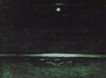 Moonlight Night on the Dnieper - Archip Iwanowitsch Kuindschi