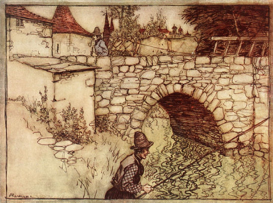 Once upon a time a poor Peasant, named Crabb, was taking a load of wood drawn by two oxen to the town for sale - Arthur Rackham