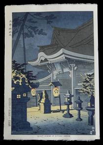 Night Scene of Kitano Shrine - Asano Takeji