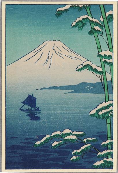 Pagoda and Mt. Fuji, 1940 - 淺野竹二