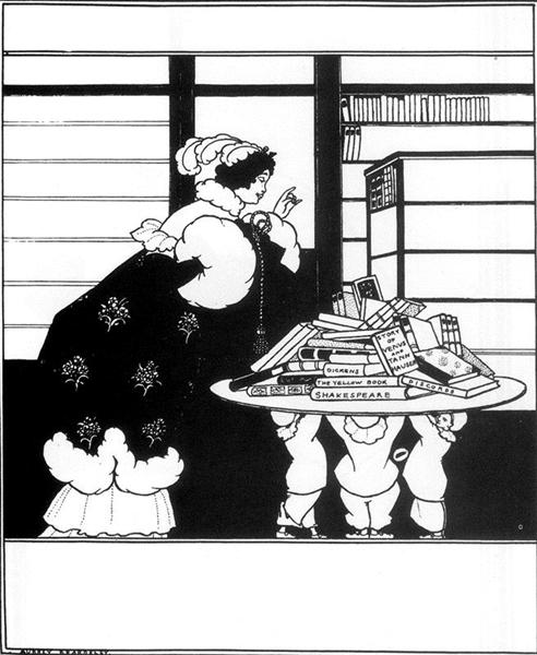 Woman in a Bookshop, c.1894 - c.1895 - Aubrey Beardsley
