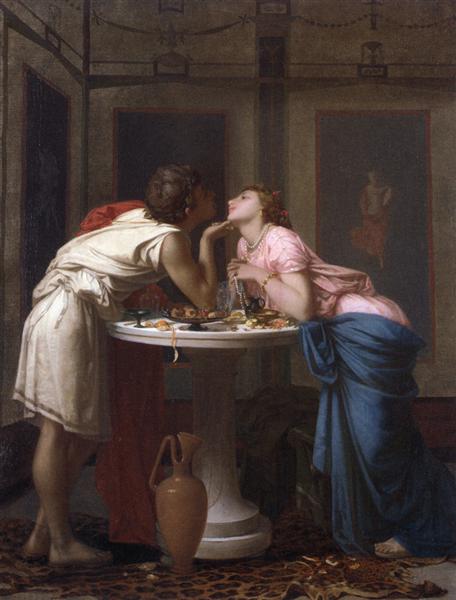 A classical courtship, 1853 - Огюст Тульмуш