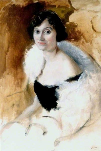 The White Feather Boa (Lady Elizabeth Asquith), 1919 - Огастес Эдвин Джон
