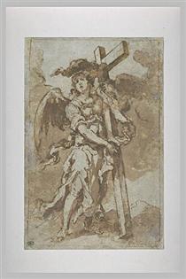Angel Carrying the Cross - Бартоломе Эстебан Мурильо