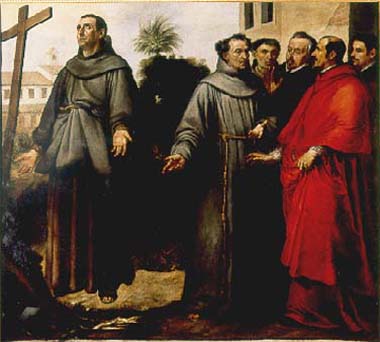 Saint Didacus of Alcalá in ecstasy before the cross, 1646 - Bartolome Esteban Murillo