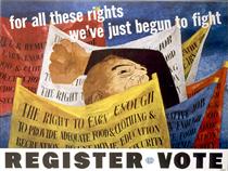 Poster for Congress of Industrial Rights - Ben Shahn