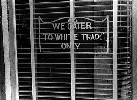 Sign on a restaurant We Cater to White Trade only, 1938 - Ben Shahn