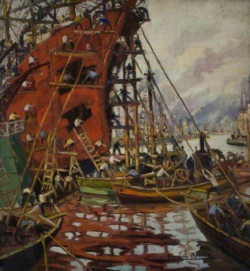 Ship under Repair, 1930 - Benito Quinquela Martín