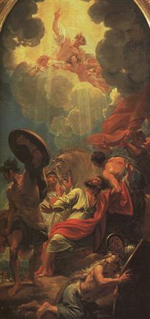 Central panel of a triptych (study for a window at St. Paul's Church, Birmingham) - Benjamin West