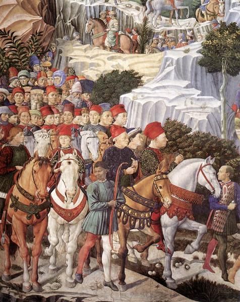 Procession of the Magus Balthazar (detail), 1459 - 1461 - Беноццо Гоццолі