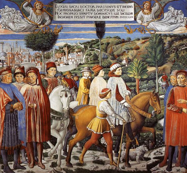 St. Augustine Departing for Milan, 1464 - 1465 - Benozzo Gozzoli