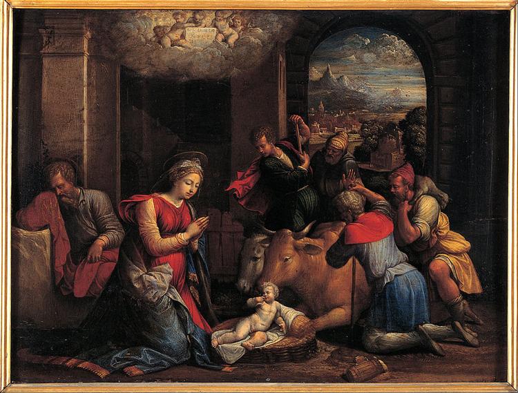 Adoration of the Sheperds, 1537 - Бенвенуто Тізі
