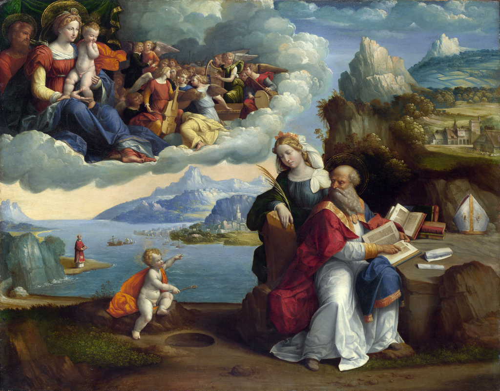 The Vision Of St. Augustine, 1520 - Benvenuto Tisi - WikiArt.org