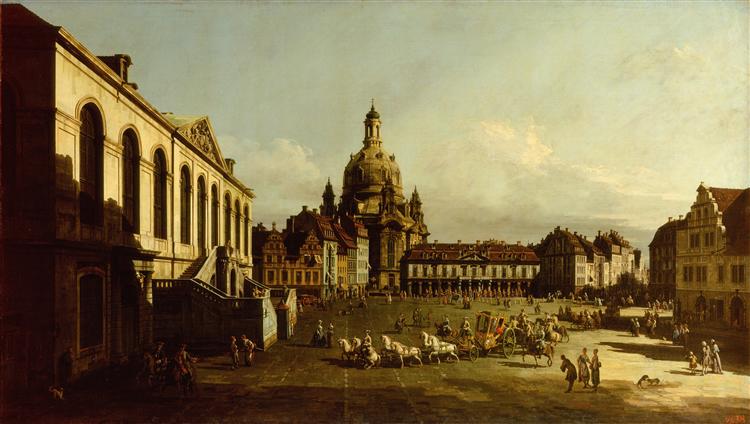 The Neuer Marktplatz in Dresden, 1747 - Бернардо Беллотто