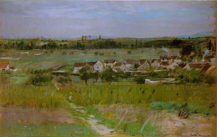 The village of Maurecourt, 1873 - Berthe Morisot