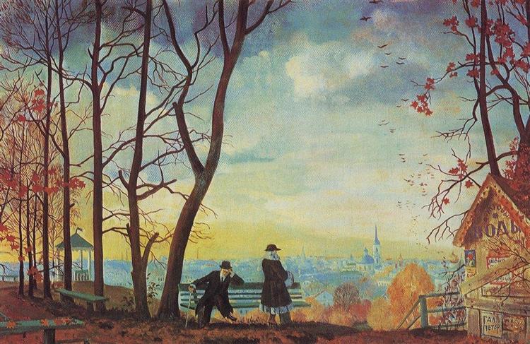 Осень (Над городом), 1918 - Борис Кустодиев