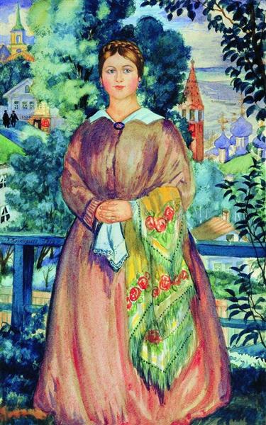 Mercahnt's Wife, 1919 - Борис Кустодієв