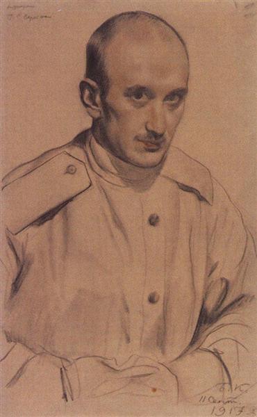 Portrait of G.S. Vereisky, 1917 - Boris Koustodiev