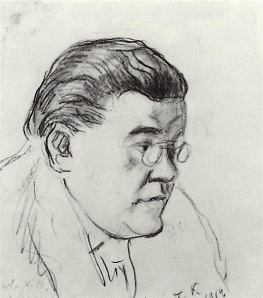 Portrait of Ivan Moskvin, 1914 - Boris Michailowitsch Kustodijew