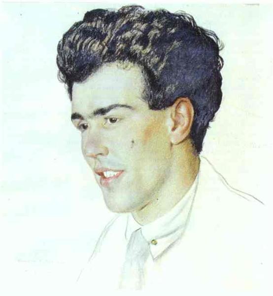Portrait of Nikolay Lazarevich Bublichenko, 1924 - Boris Michailowitsch Kustodijew