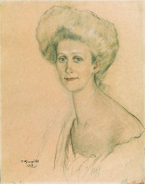 Portrait of T.F. Davydova, 1912 - Борис Кустодієв