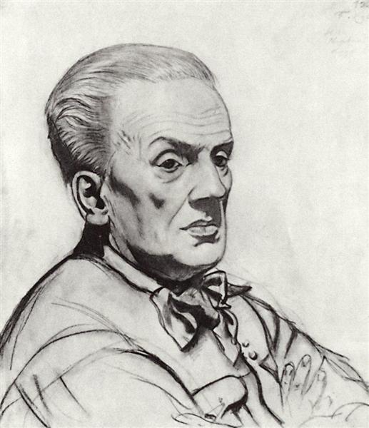 Portrait of Yuri Korvin-Krukovsky, 1926 - Boris Michailowitsch Kustodijew