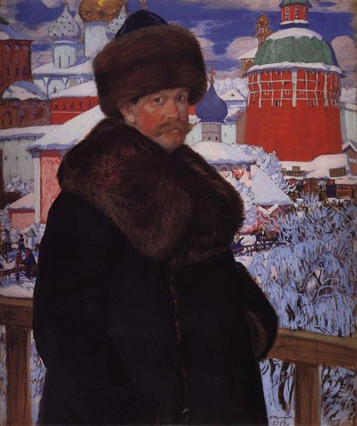 Автопортрет, 1912 - Борис Кустодиев