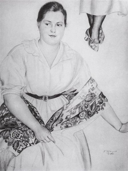 Sketch, 1917 - Boris Michailowitsch Kustodijew