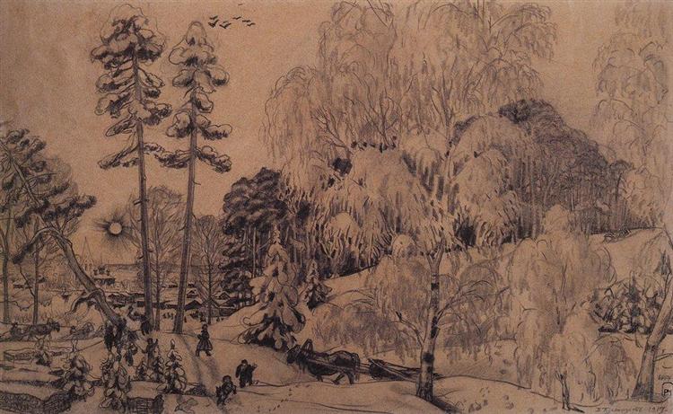 Winter, 1919 - Boris Koustodiev