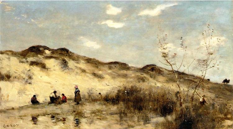 A Dune at Dunkirk, 1873 - 柯洛