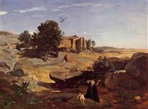 Hagar in the Wilderness - Camille Corot