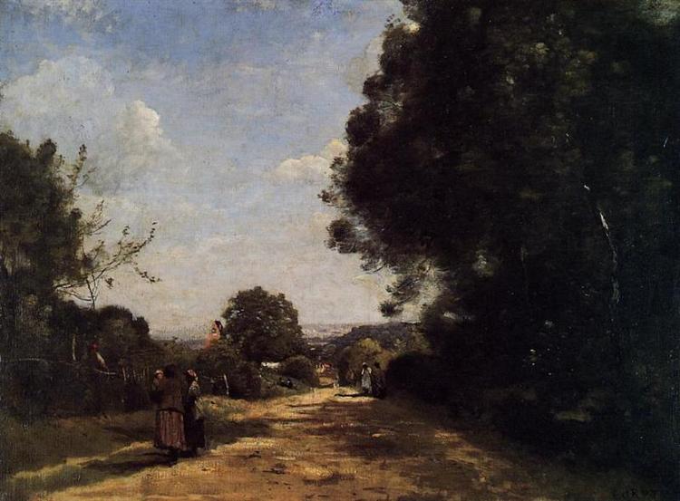 Sevres Brimborion View toward Paris, 1864 - 柯洛