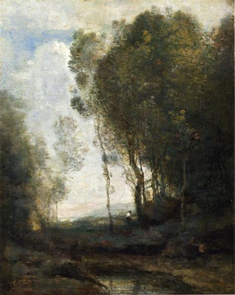 Край леса, c.1865 - Камиль Коро