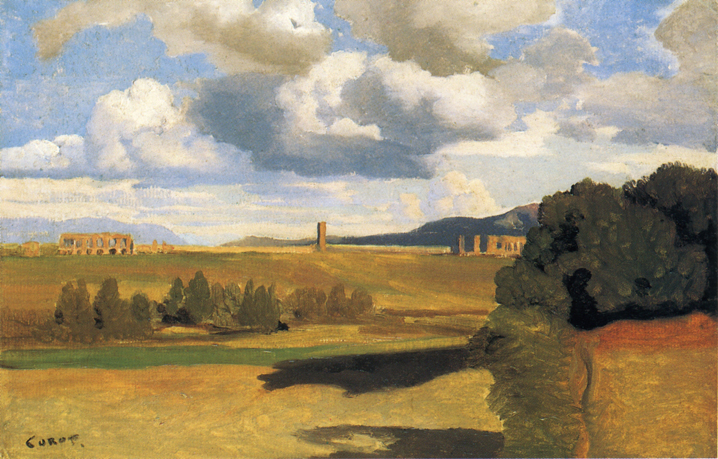 The Roman Campagna with the Claudian Aqueduct, 1826 - 1828 - 柯洛