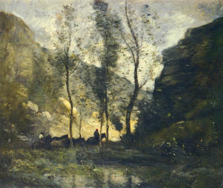The Smugglers, c.1871 - Camille Corot