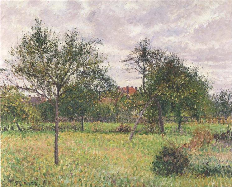 Afternoon in Eragny grey weather, 1900 - Camille Pissarro