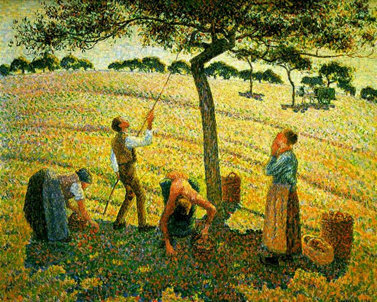 Apple Picking at Eragny-sur-Epte, 1888 - Каміль Піссарро