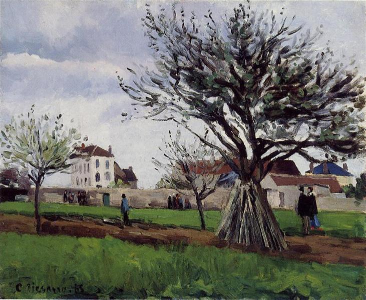 Apple Trees at Pontoise, 1868 - Каміль Піссарро