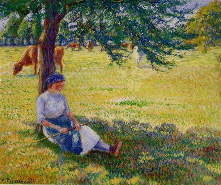 Cowgirl, Eragny, 1887 - Camille Pissarro