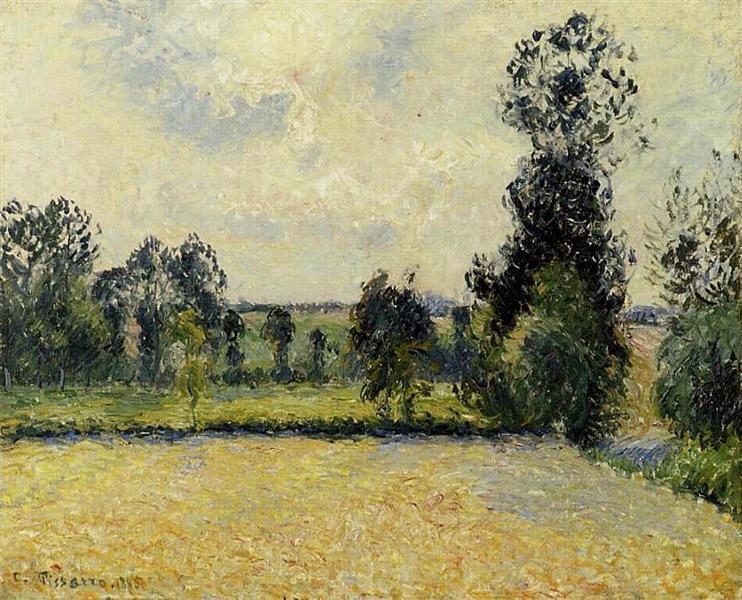 Field of Oats in Eragny, 1885 - Camille Pissarro