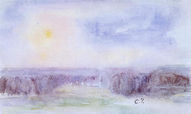 Landscape at Eragny - Камиль Писсарро