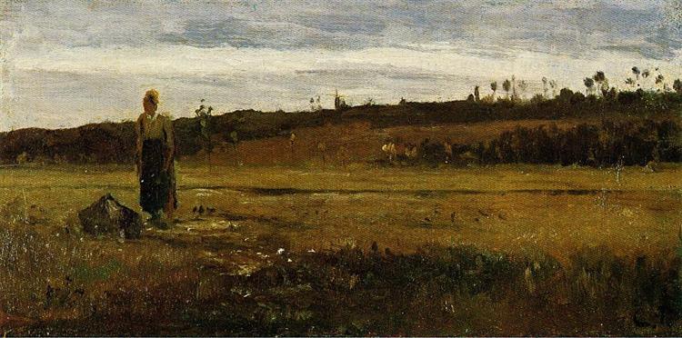 Landscape at Le Varenne Saint Hilaire, c.1865 - Camille Pissarro