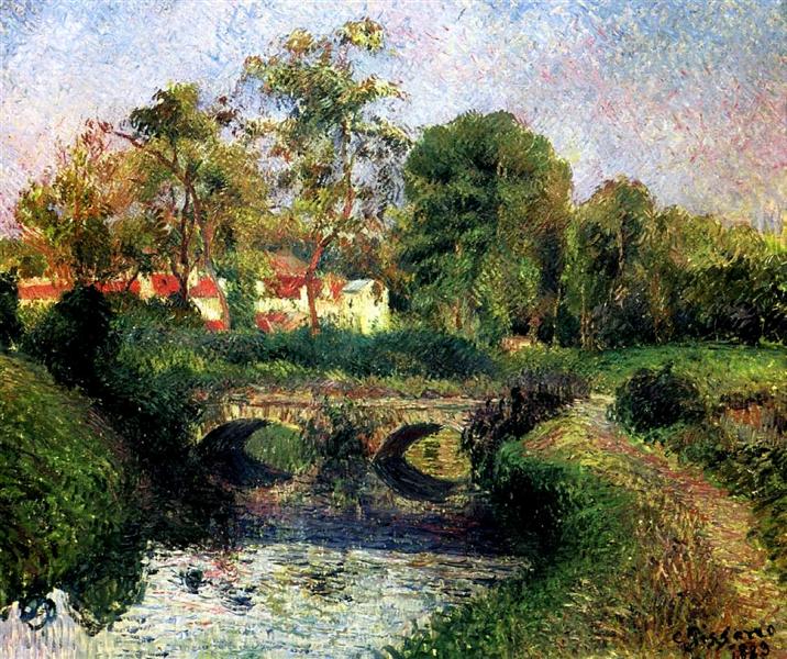 Little Bridge on the Voisne, Osny, 1883 - Camille Pissarro